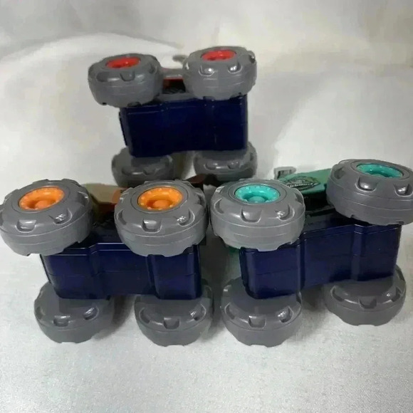 3 Monster Truck Toy Set: Friction Powered Pull, Back Push &Go Bull Gator Leopard - Picture 5 of 5